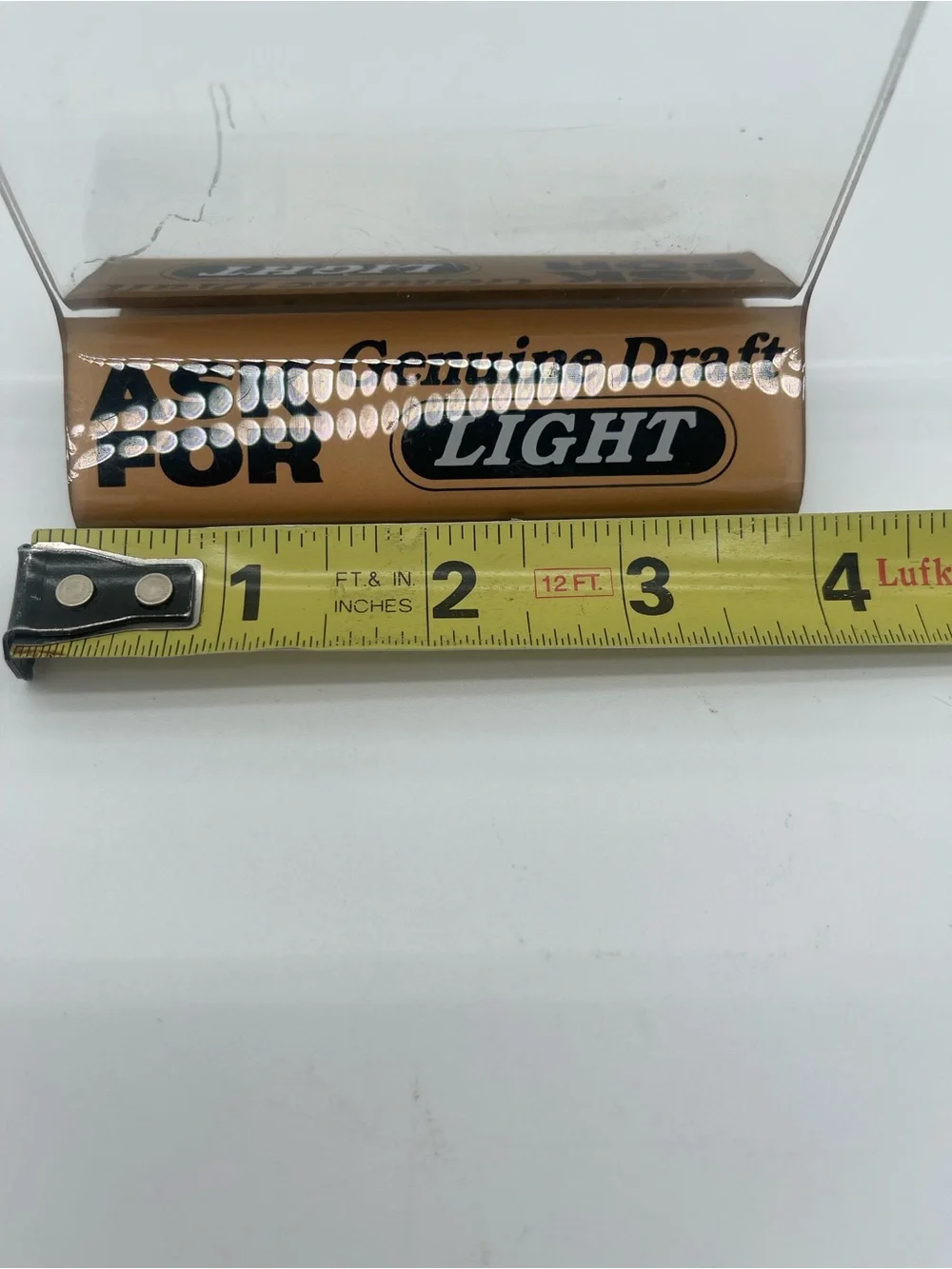 Miller Genuine Draft Light Beer Table Tent Menu Bar Display Acrylic Holder Sign